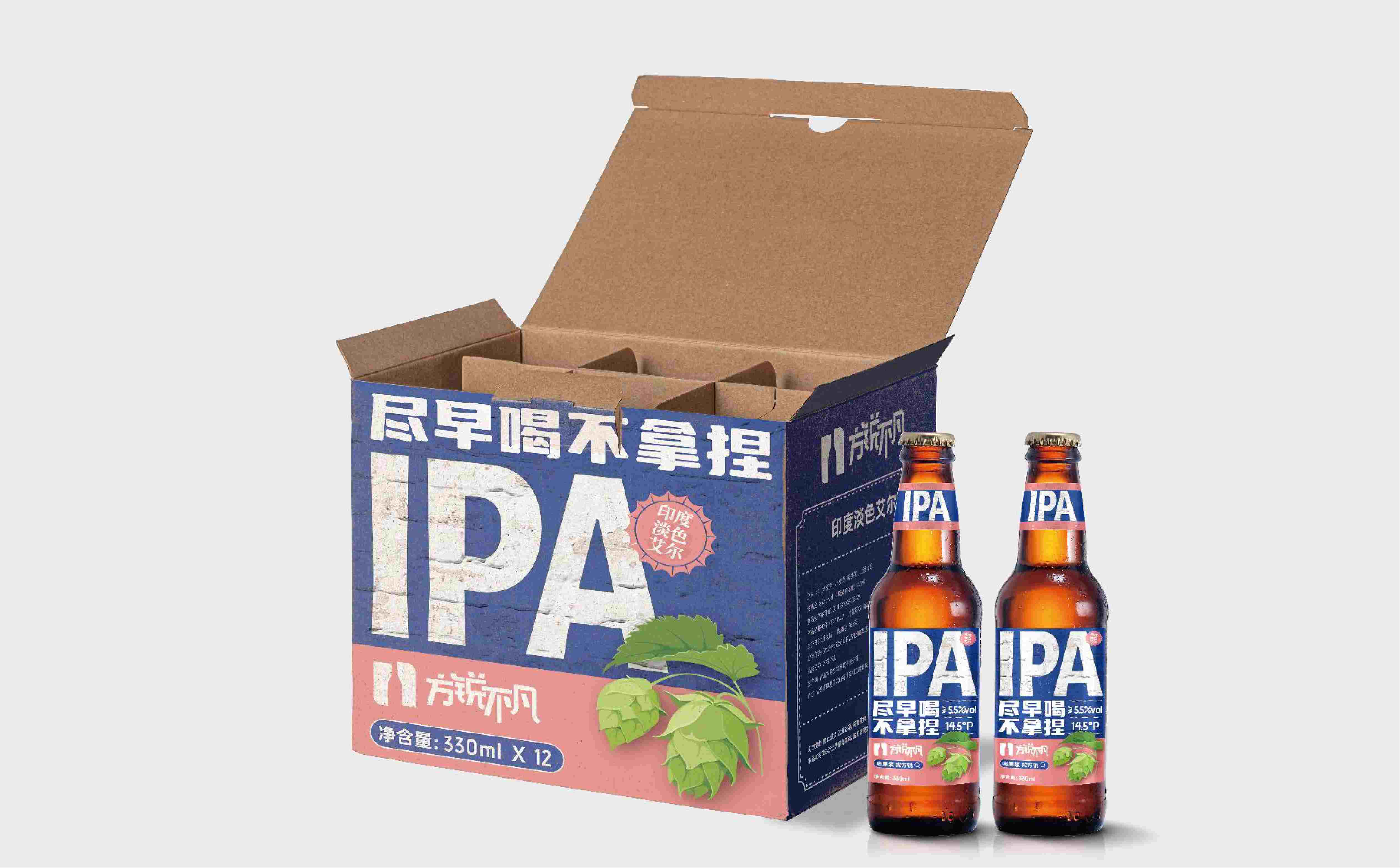 方锐不凡精酿啤酒IPA包装设计(图6) 精酿啤酒包装设计,啤酒包装设计,酒类包装设计,高端啤酒包装设计(图6)
